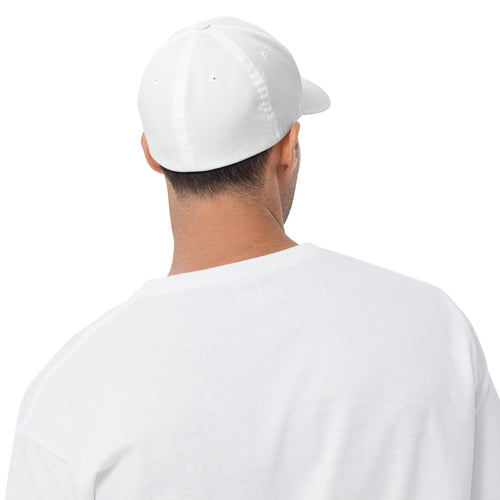 Back of Men's white, red and blue America 1776 baseball cap