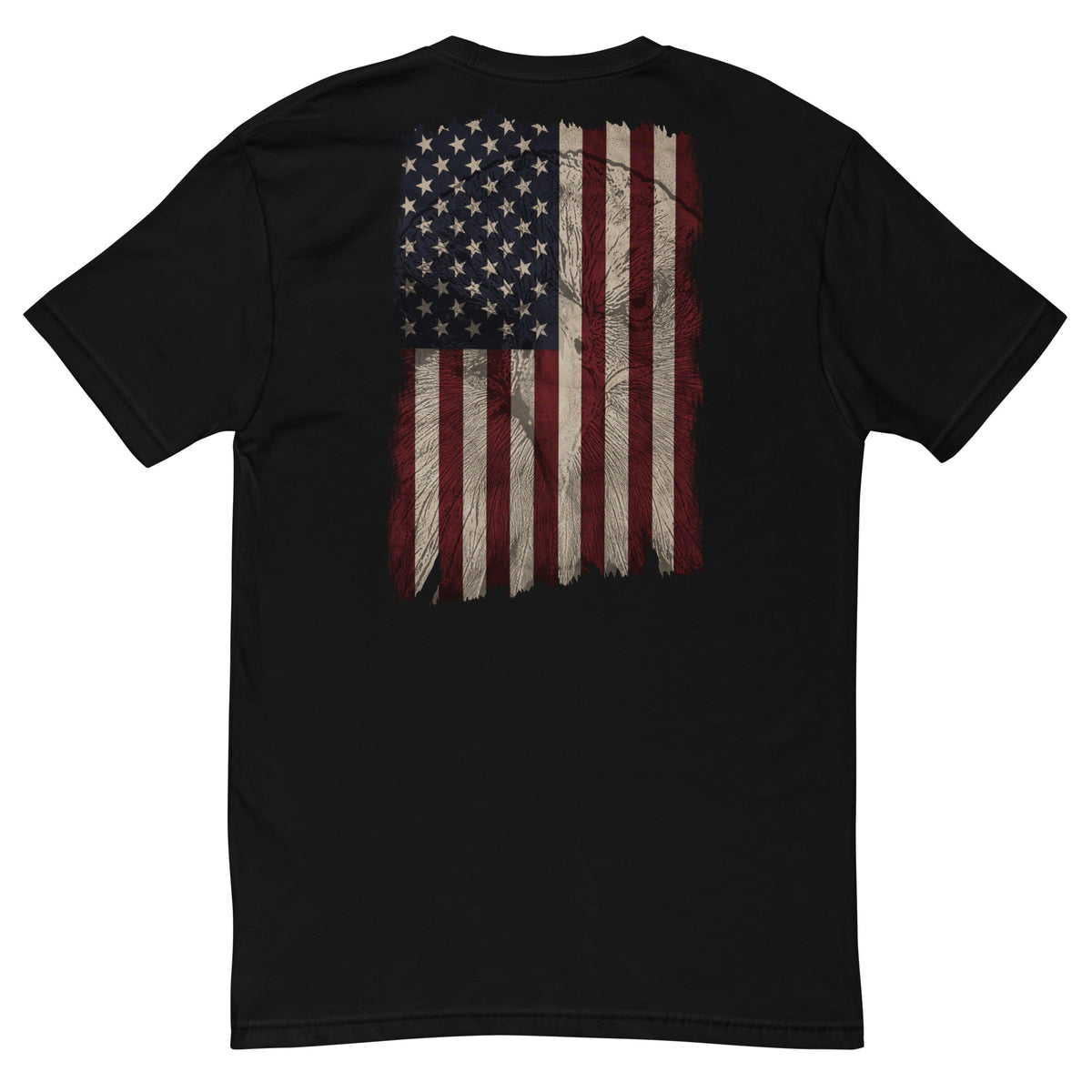 Black Men's Bald eagle in American flag t-shirt