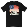 America 250 Distressed American flag tactical design men's t-shirt black