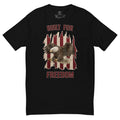 Men's black built for freedom American flag and eagle t-shirt