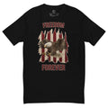 Men's black Freedom forever American flag and eagle t-shirt