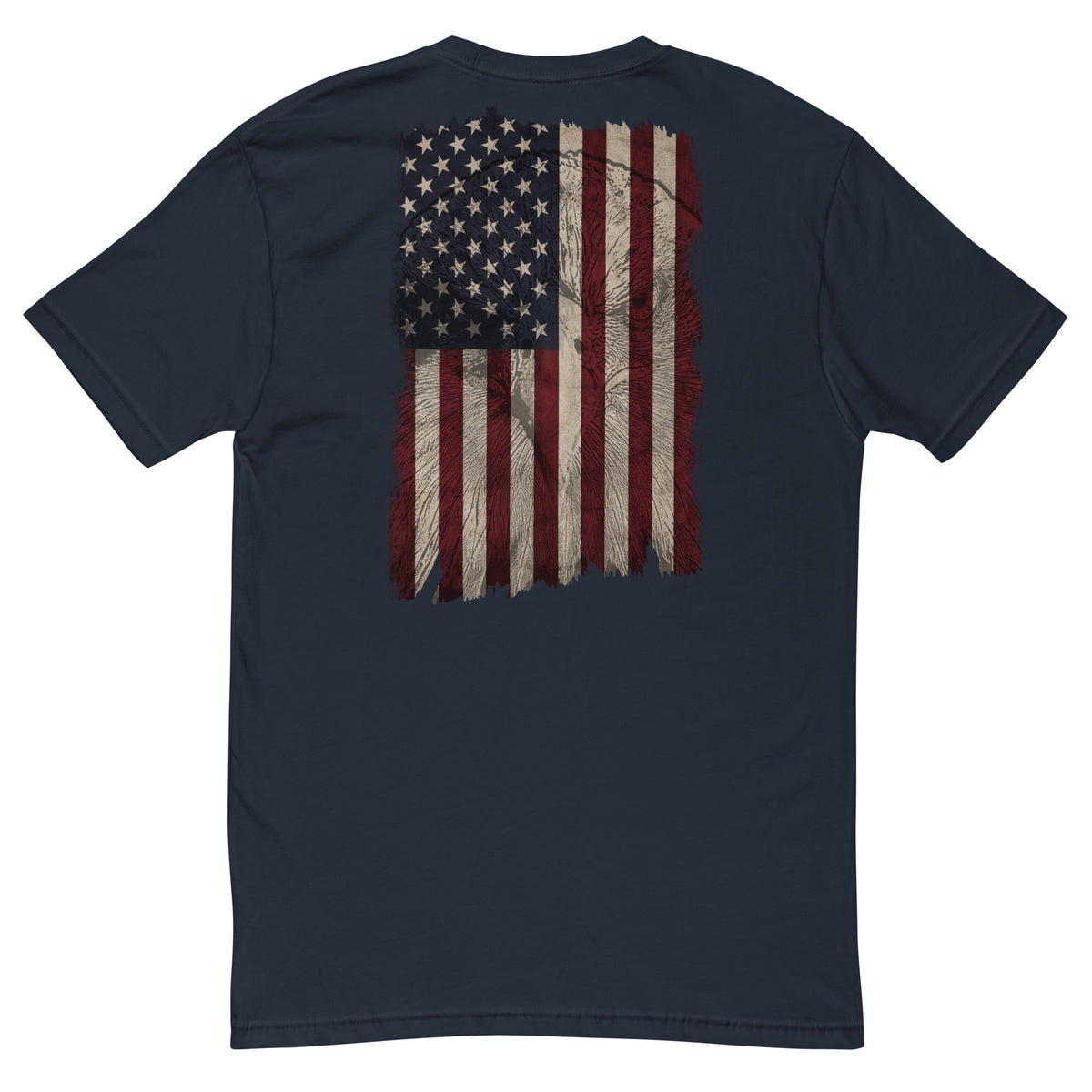 Navy Men's Bald eagle in American flag t-shirt