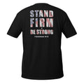Men's Bible quote Christian patriotic be strong t-shirt black