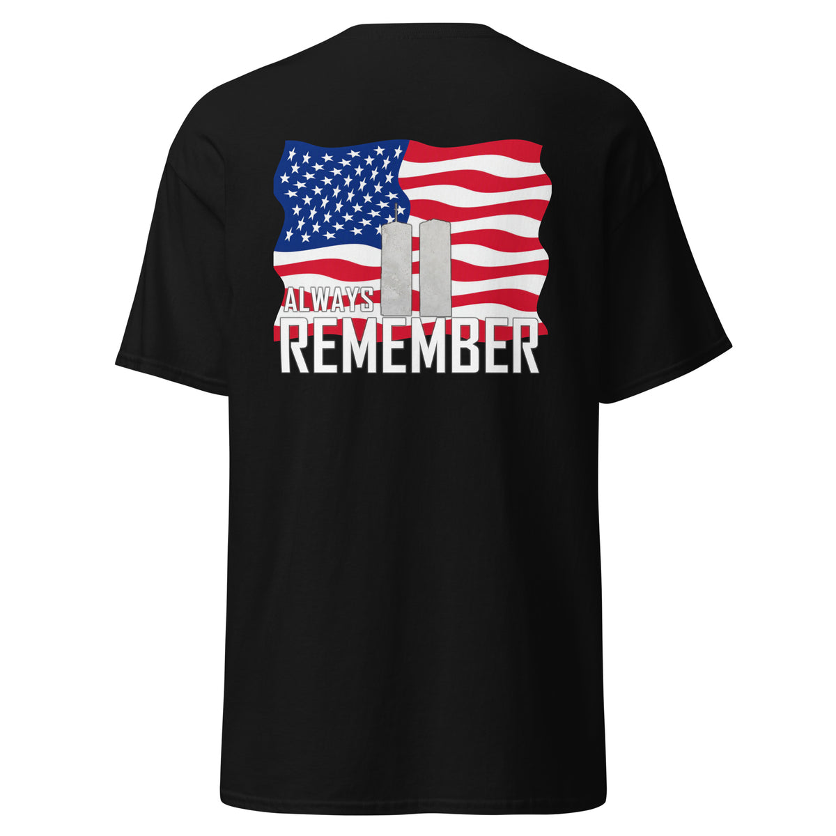 Men's 9/11 commemorative, always remember t-shirt black