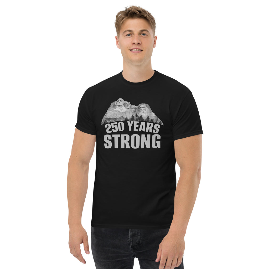 Men's Mount Rushmore 250 Years Strong t-shirt black