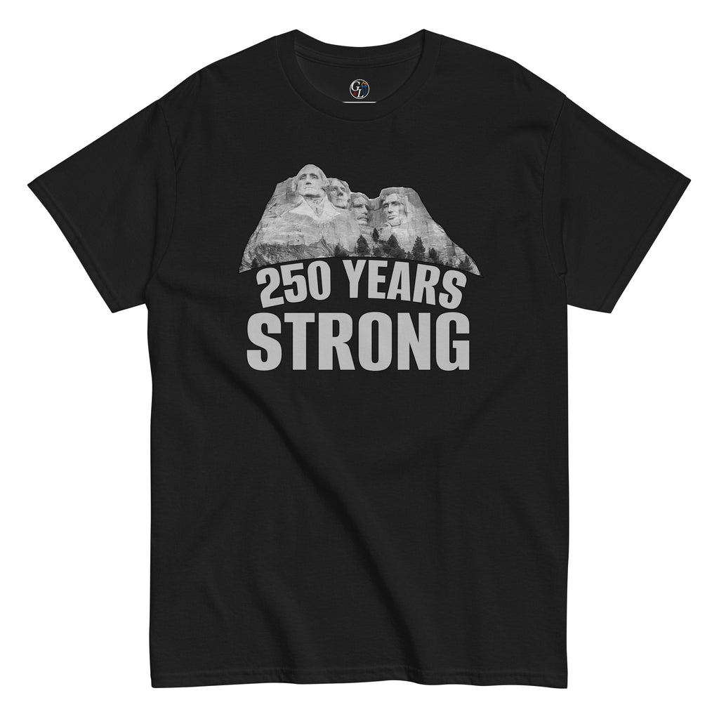 Men's Mount Rushmore 250 Years Strong t-shirt black