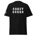 Men's coast guard shirt block lettering and American flag sleeve black
