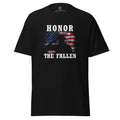 Men's Military Honor the Fallen American flag and soldier salute t-shirt black