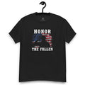Women's Military Honor the Fallen American flag and soldier salute t-shirt black