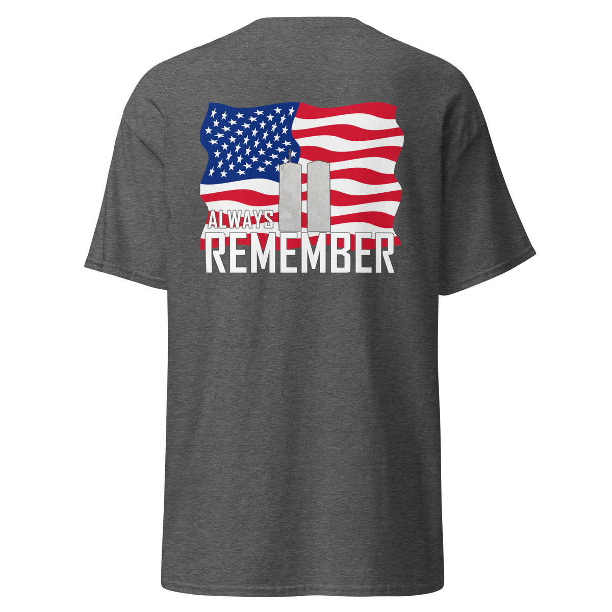Men's 9/11 commemorative, always remember t-shirt grey