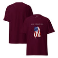 Maroon men's patriotic American flag Alabama t-shirt