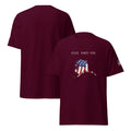 Maroon men's patriotic American flag Alaska t-shirt