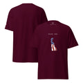 Maroon men's patriotic American flag Delaware t-shirt