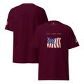 Maroon men's patriotic American flag Oregon t-shirt