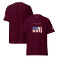Maroon men's patriotic American flag South Dakota t-shirt