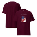Maroon men's patriotic American flag Utah t-shirt