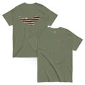 Green Vintage American Flag eagle men's t-shirt