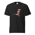 men's flying duck silhouette American flag t-shirt black
