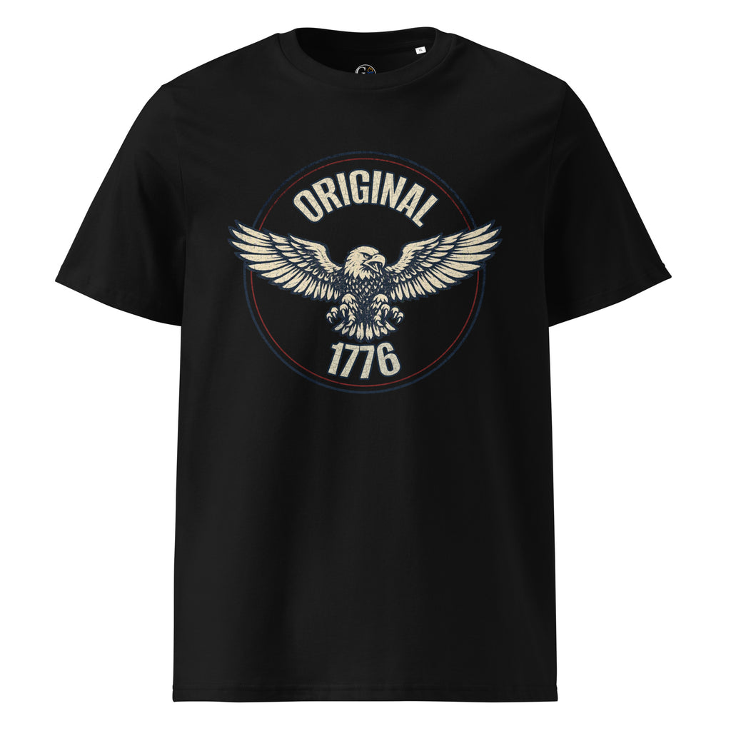 Men's Original 1776 vintage distressed eagle design t-shirt black