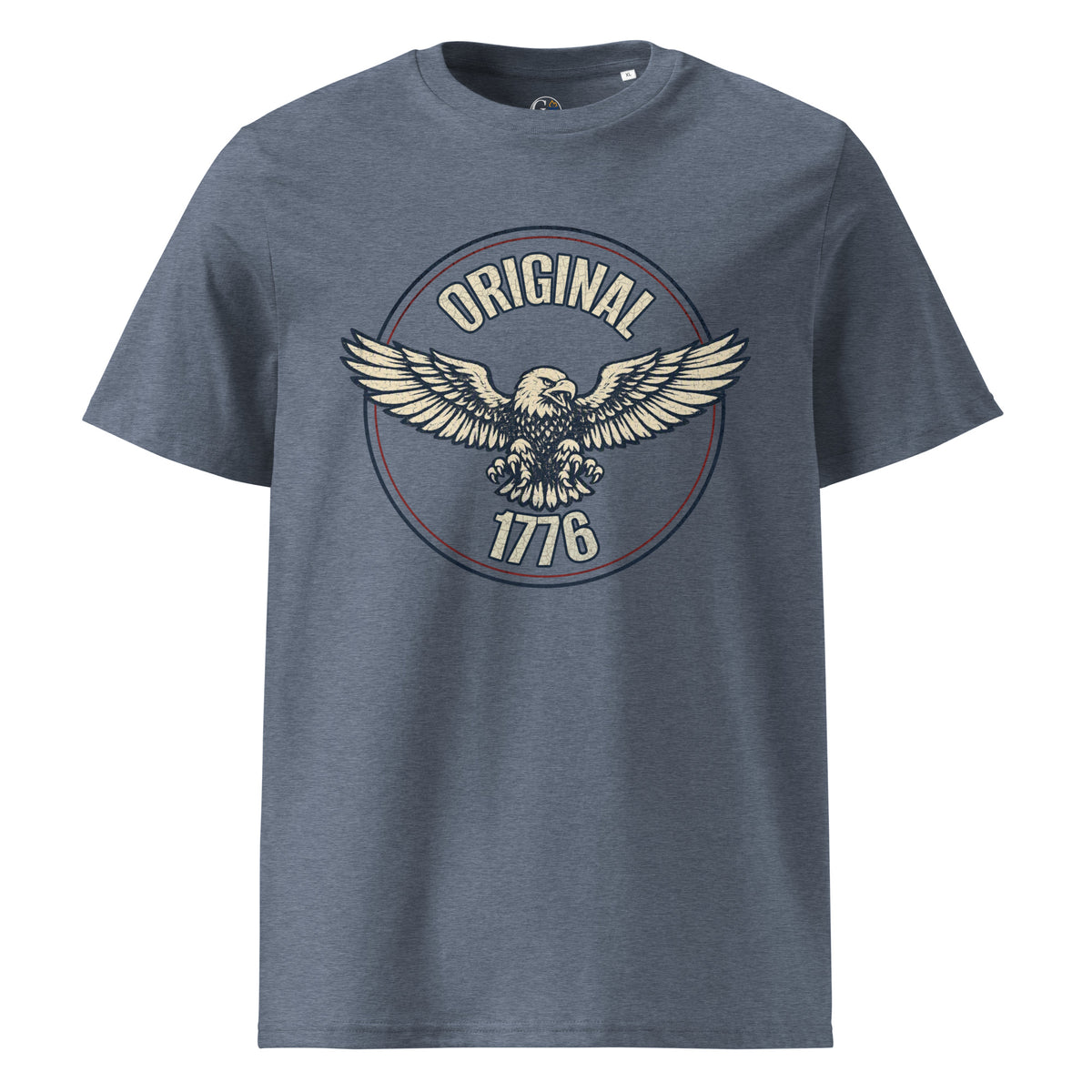 Men's Original 1776 vintage distressed eagle design t-shirt blue