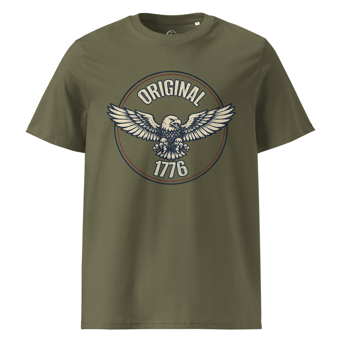 Men's Original 1776 vintage distressed eagle design t-shirt green