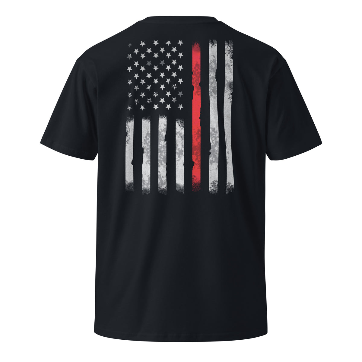 Thin red line American flag men's t-shirt navy 