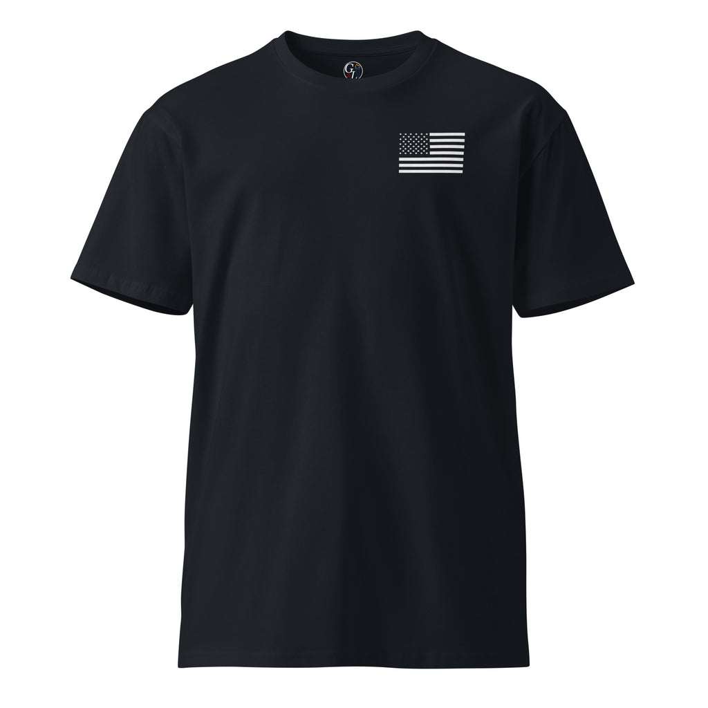 Thin red line American flag men's t-shirt navy 