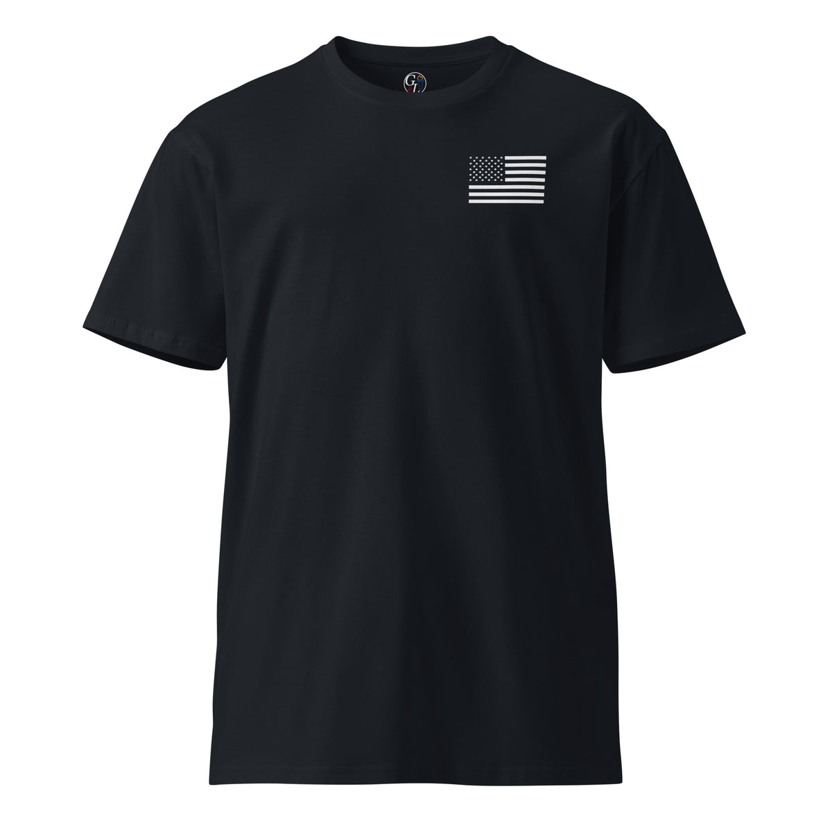 Thin red line American flag men's t-shirt navy 