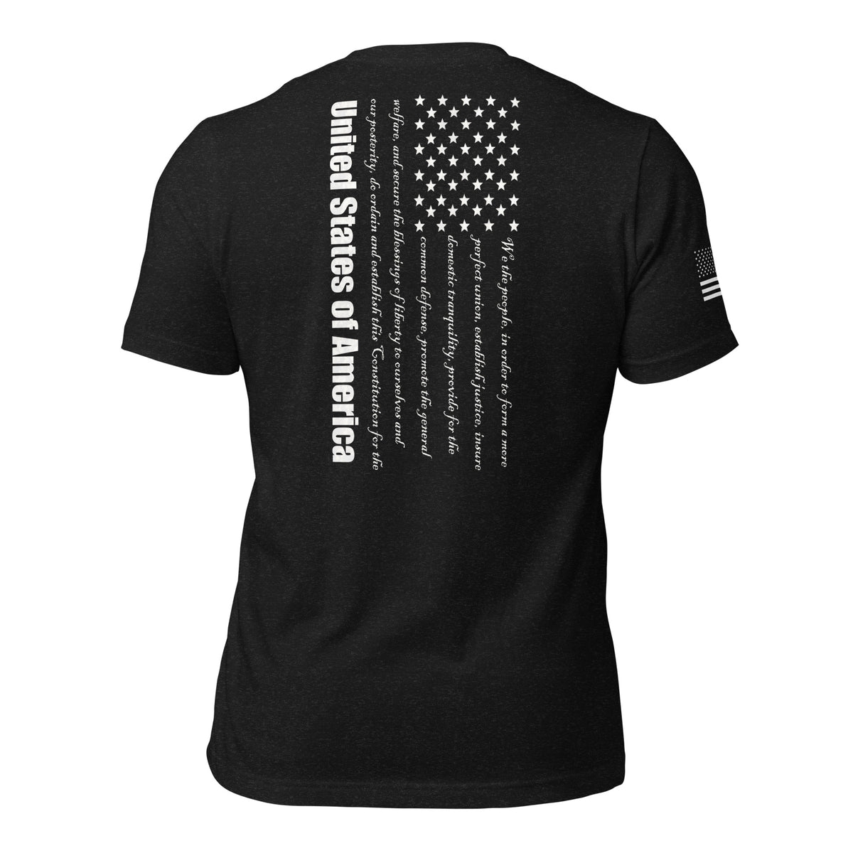 Men's preamble American flag patriotic design black