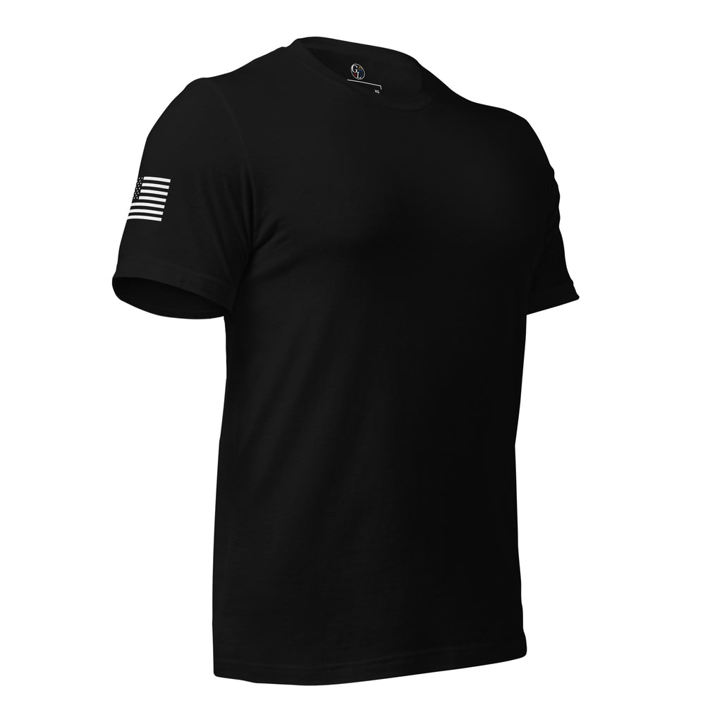 Men's American Flag In God We Trust distressed t-shirt black