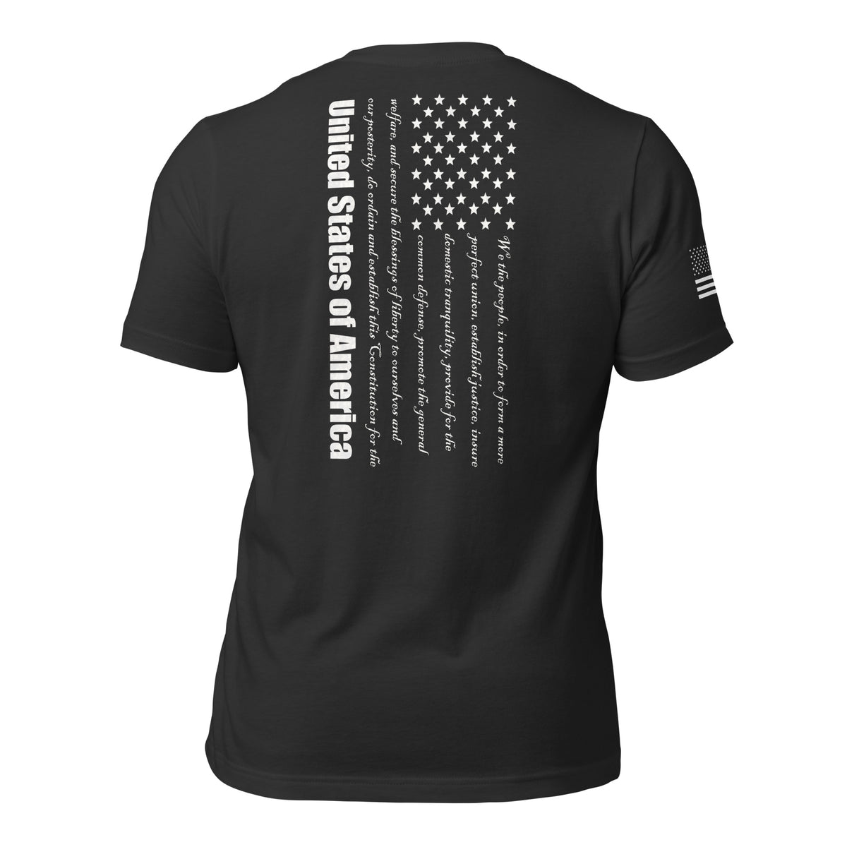 Men's preamble American flag patriotic design grey