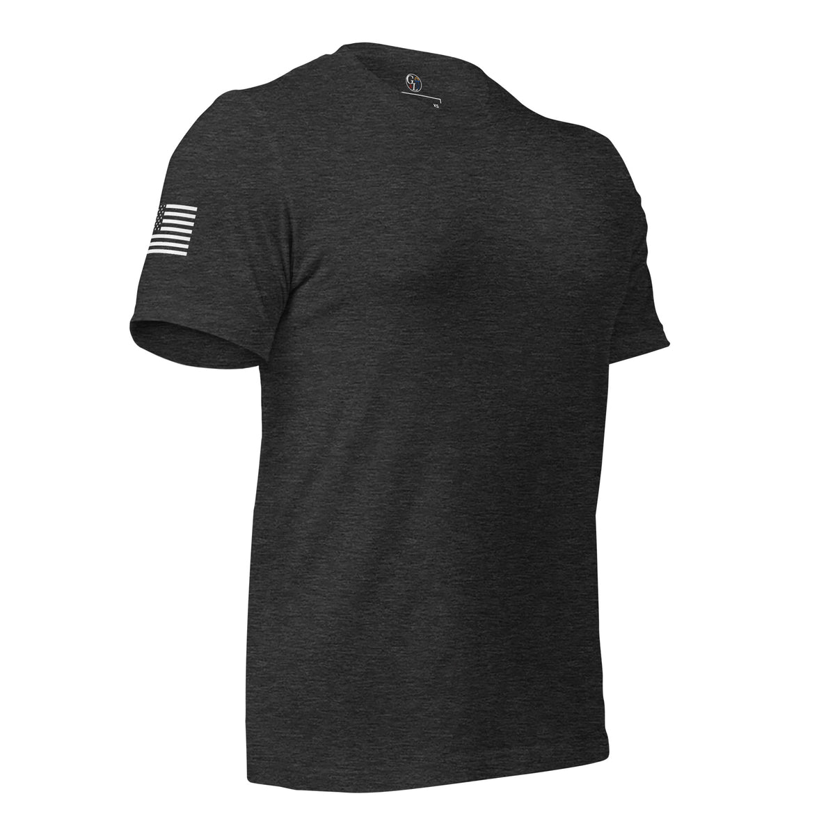 Men's American Flag In God We Trust distressed t-shirt grey