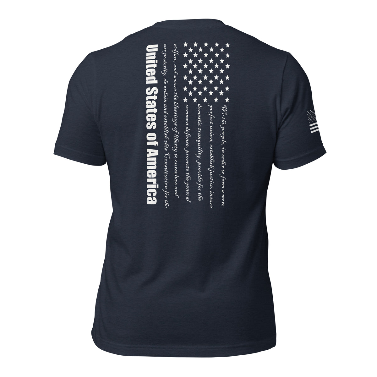Men's preamble American flag patriotic design navy
