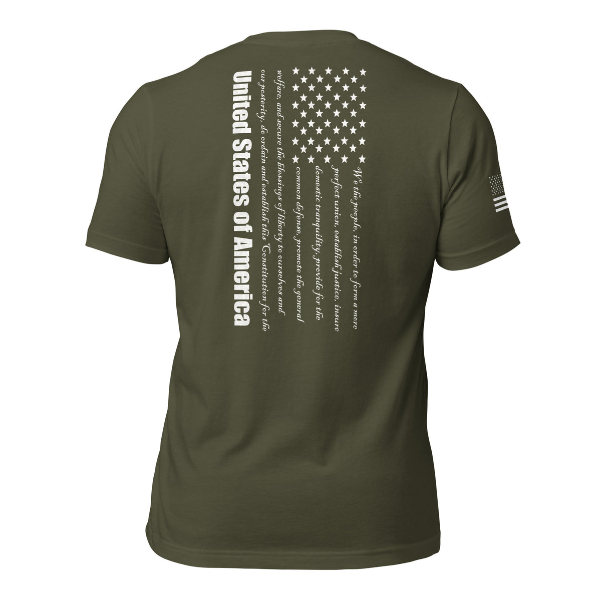 Men's preamble American flag patriotic design green 
