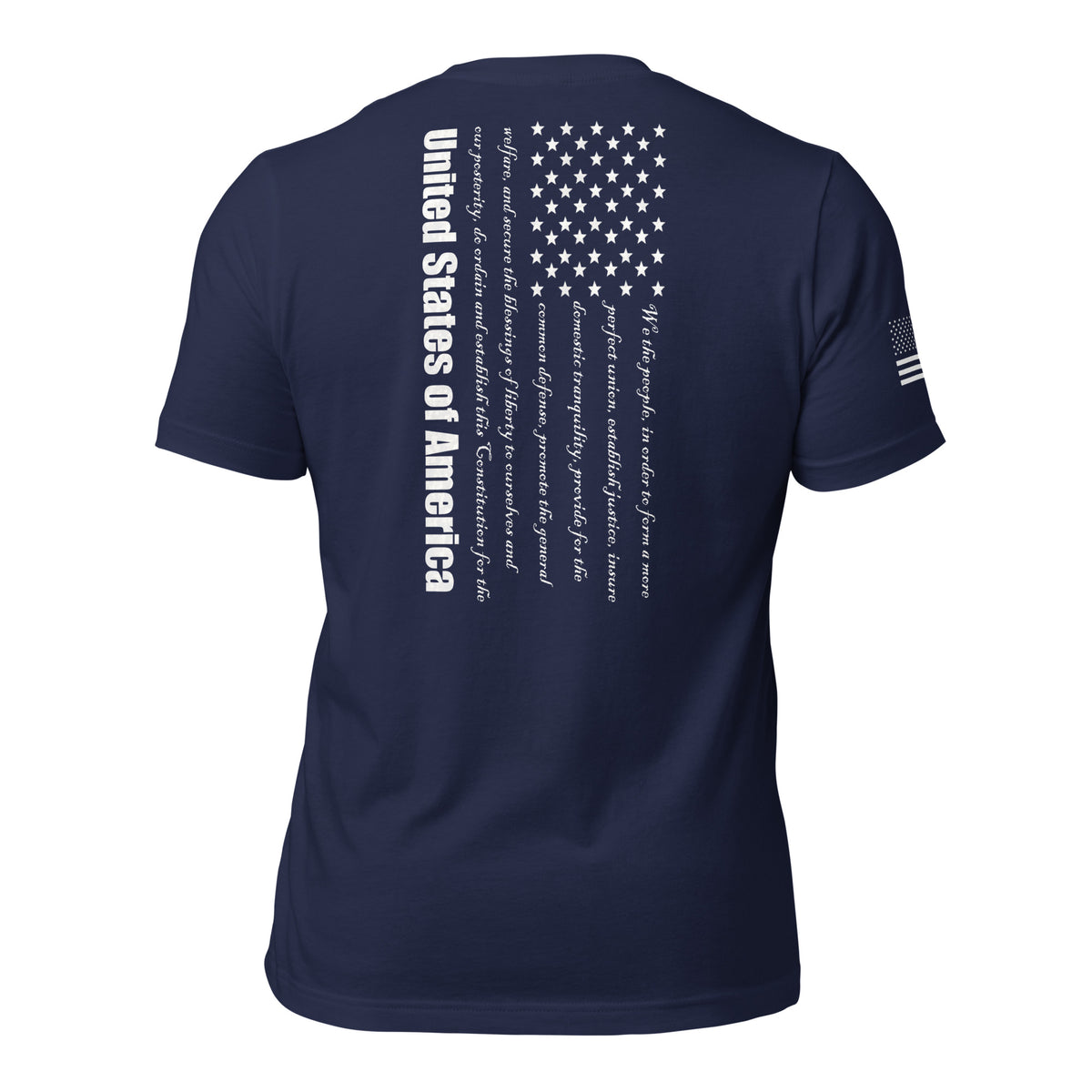 Men's preamble American flag patriotic design blue