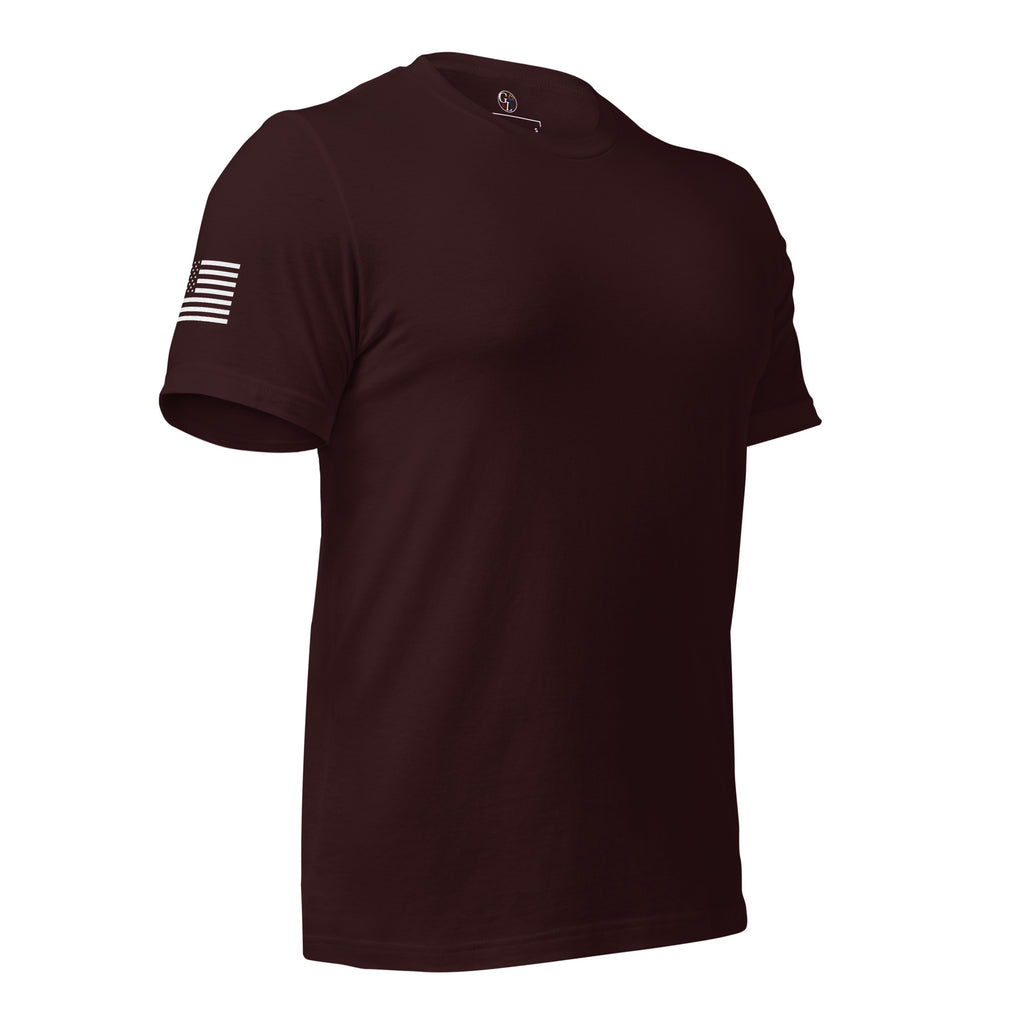 Men's preamble American flag patriotic design maroon