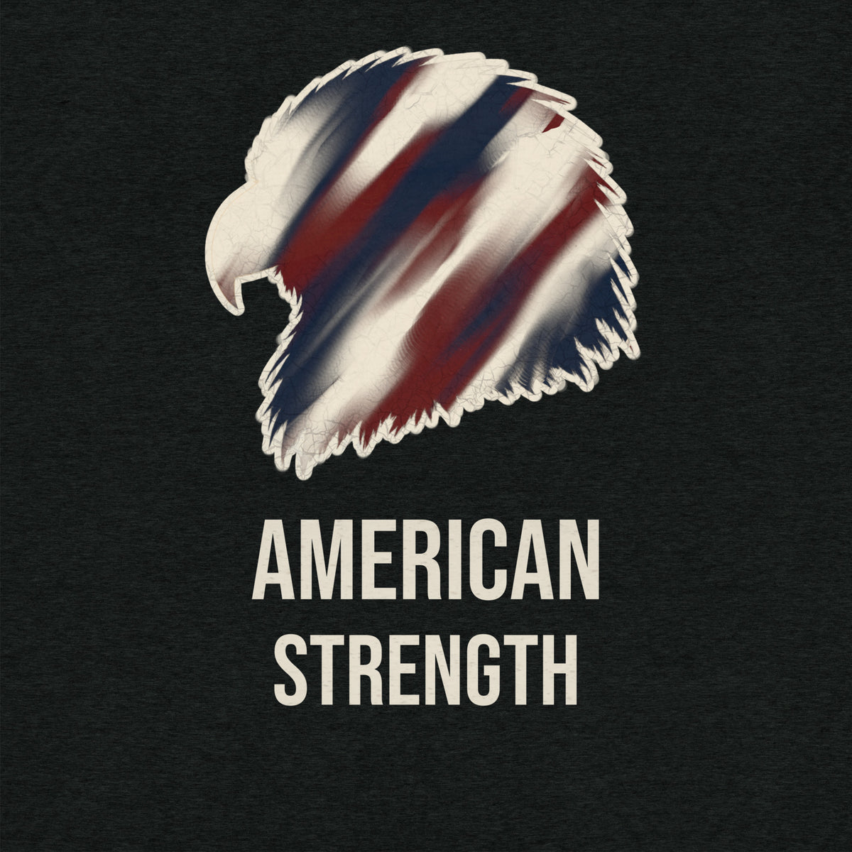 Men's Charcoal American Strength red, white and blue eagle t-shirt