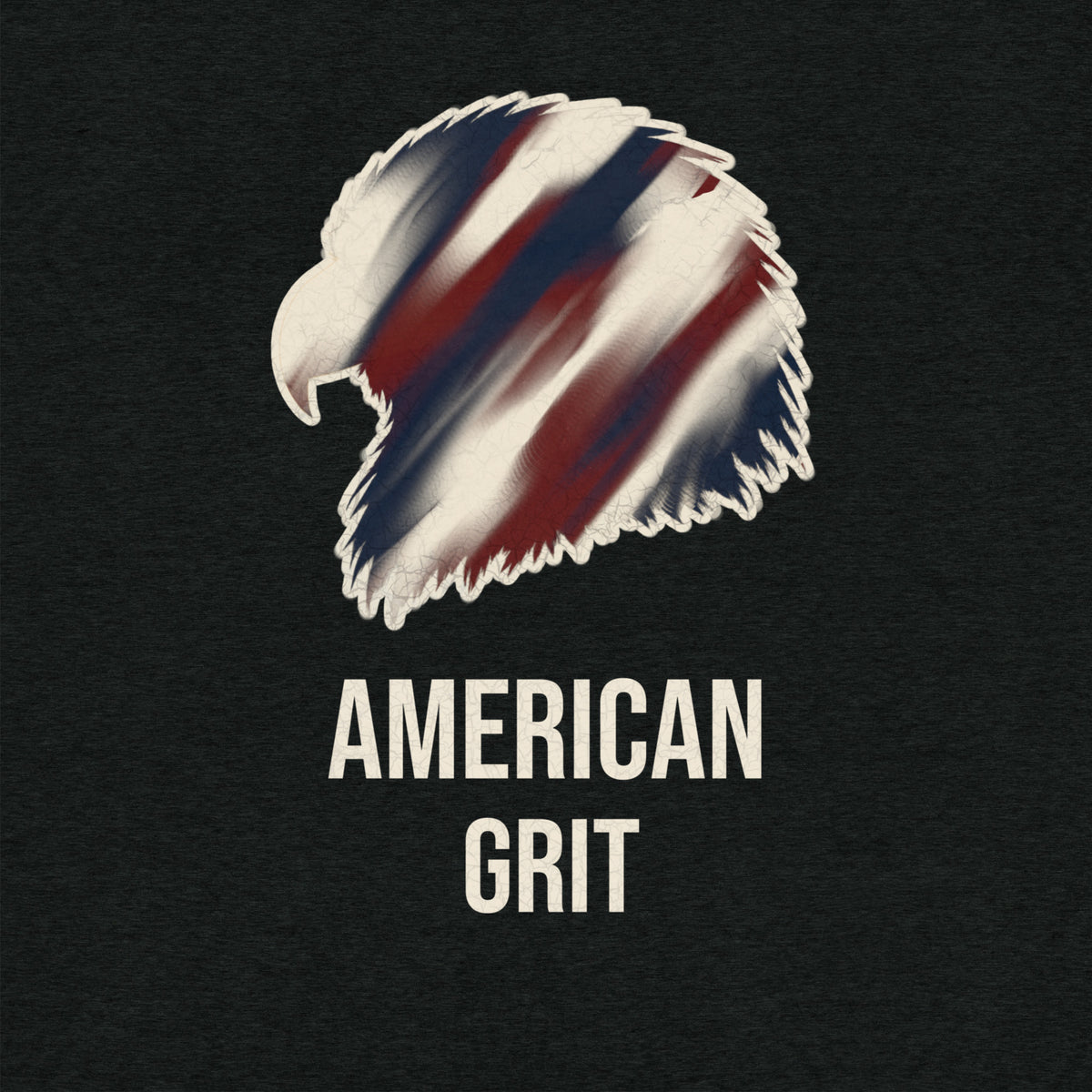 Men's Black American Grit red, white and blue eagle t-shirt