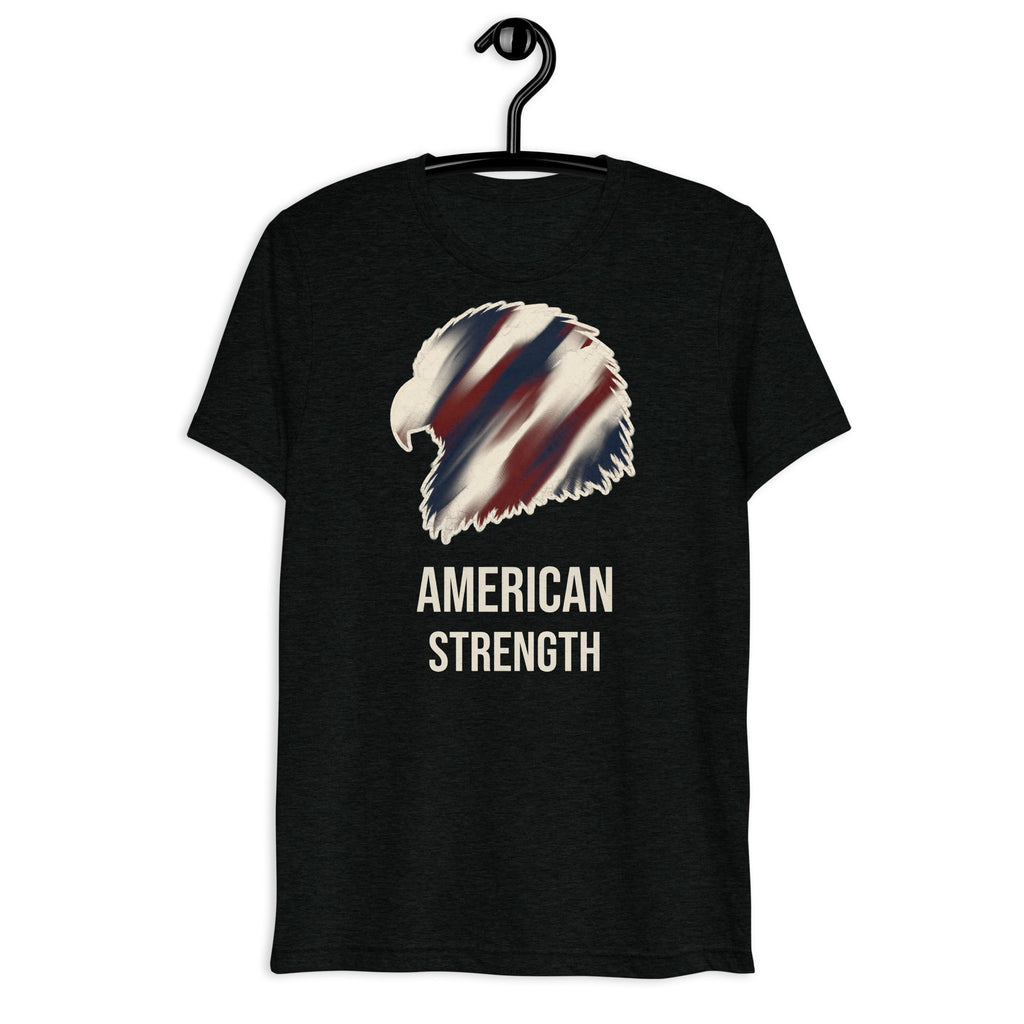 Men's Black American Strength red, white and blue eagle t-shirt