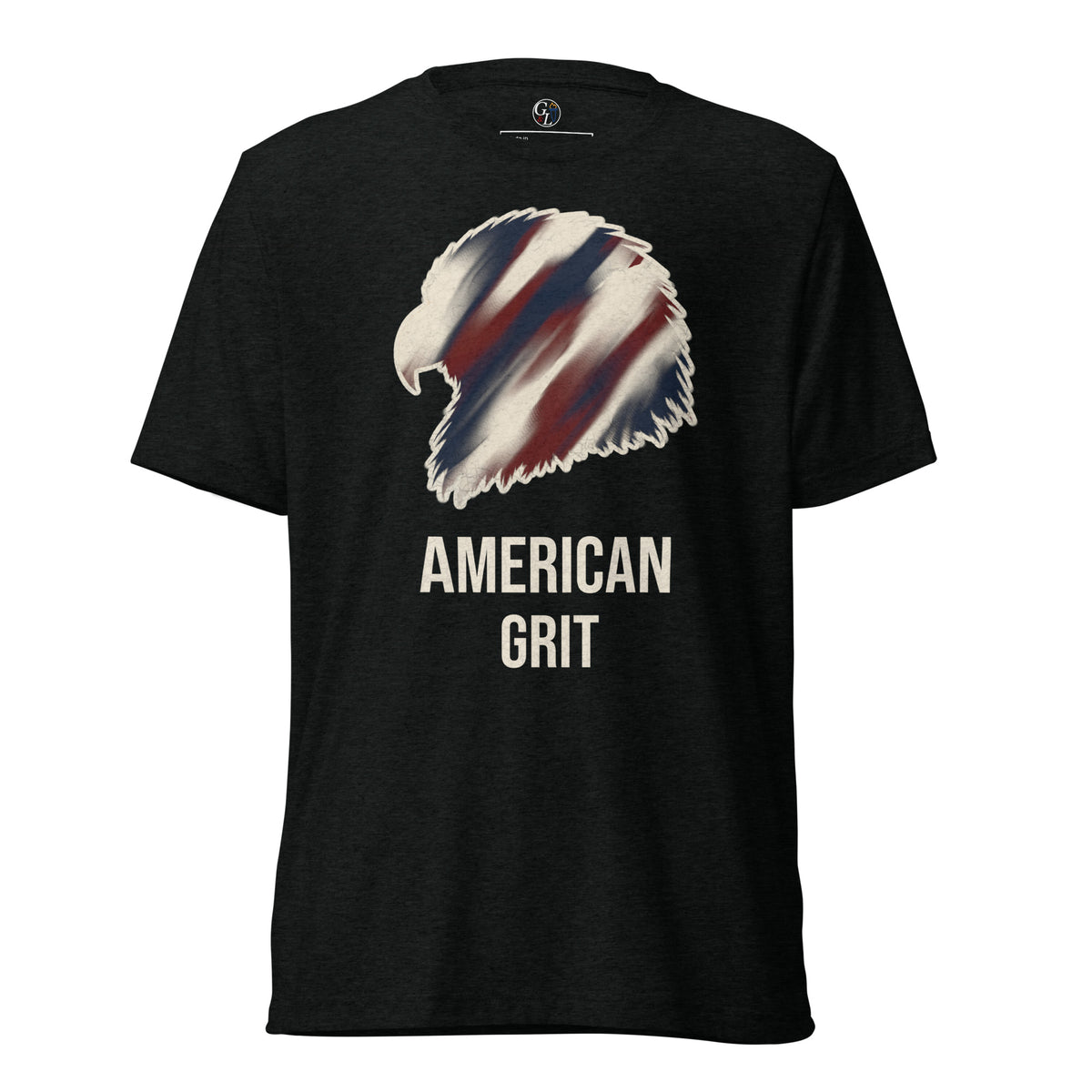 Men's Black American Grit red, white and blue eagle t-shirt