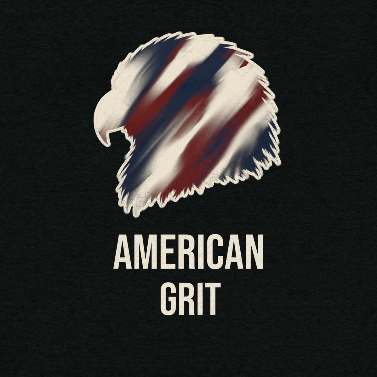 Men's Black American Grit red, white and blue eagle t-shirt