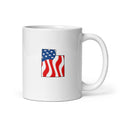 White patriotic American flag Utah mug