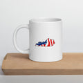 White patriotic American flag Kentucky mug