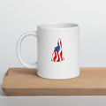 White patriotic American flag New Hampshire mug