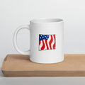 White patriotic American flag New Mexico mug