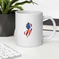 White patriotic American flag New Jersey mug