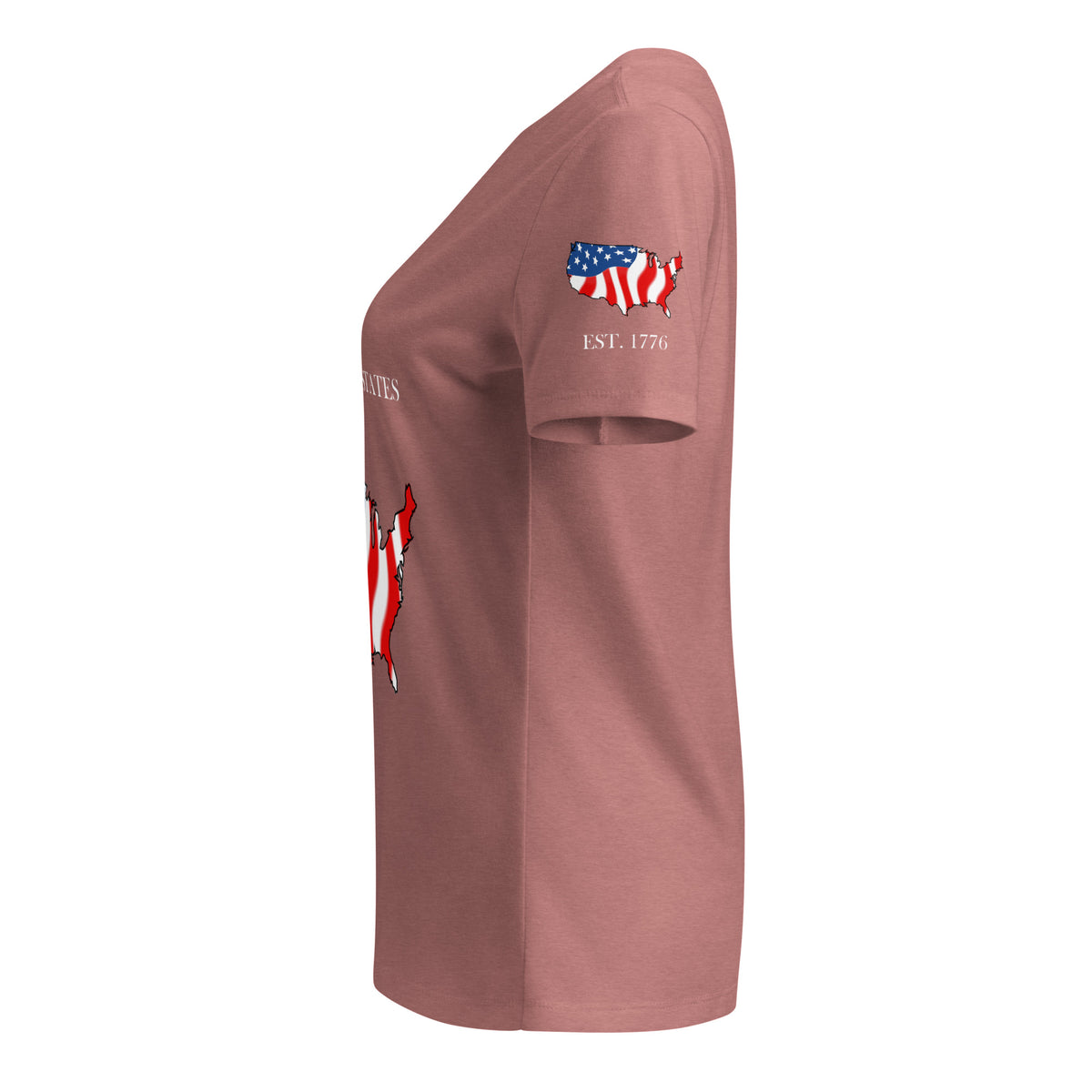 Pink women's patriotic American Flag America t-shirt