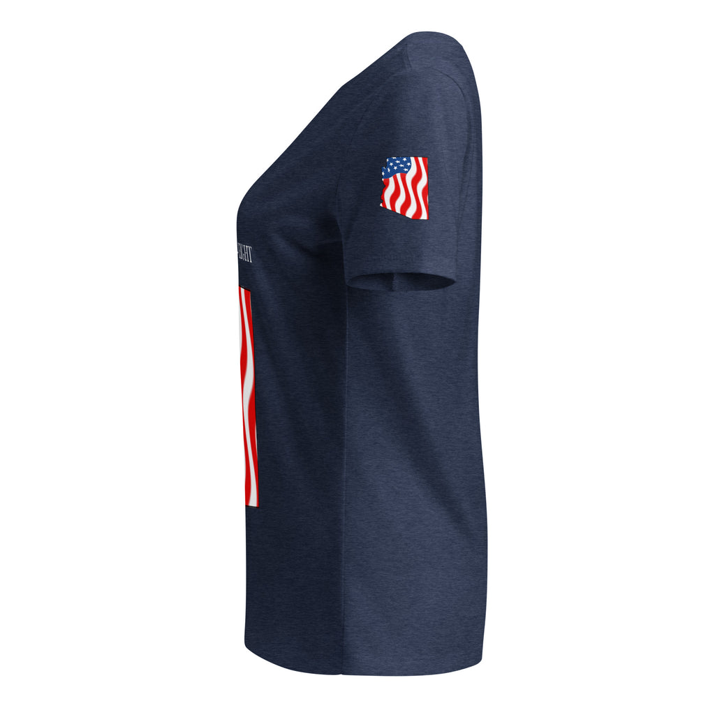 Navy women's patriotic American Flag Arizona t-shirt