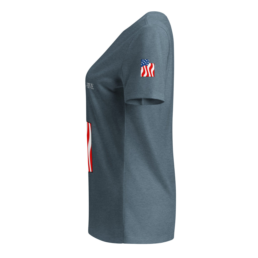 Gray women's patriotic American flag Utah t-shirt