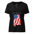 Black women's patriotic American Flag Alabama t-shirt